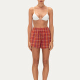 LOREN WOVEN SHORT RED