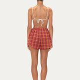 LOREN WOVEN SHORT RED