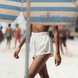 LOREN WOVEN SHORT ORGANIC WHITE