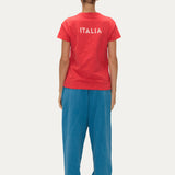 MARS RED TEXTURED COTTON MINI TEE